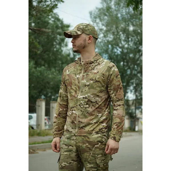 Купити Літня тактична куртка-вітровка multicam L за ціною 1 430